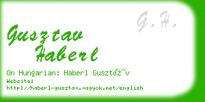 gusztav haberl business card
